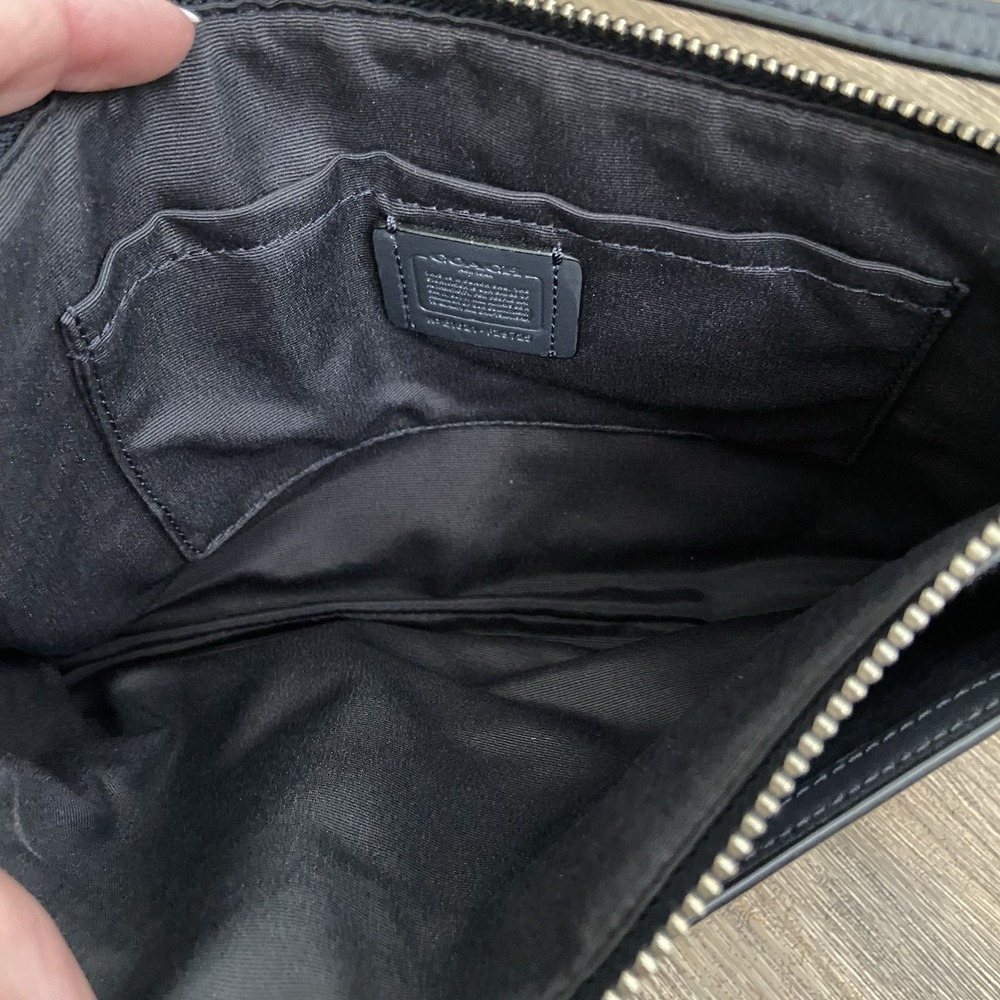 Coach Signature East West Pop Up Crossbody Bag Black Gray f29725 EUC - Picture 7 of 9